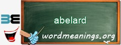 WordMeaning blackboard for abelard